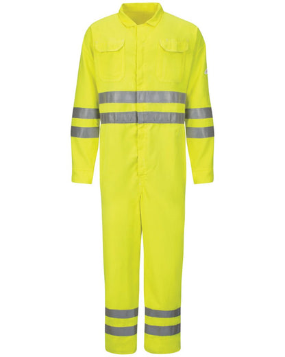 BLANK CMD8 Men's Hi-Vis Deluxe Coverall with Reflective Trim - CoolTouch® 2 - 7 oz.