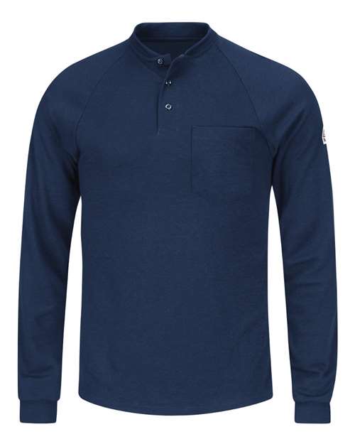 BLANK SML2 Men's Long Sleeve Henley Shirt- CoolTouch®2