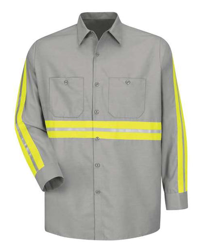 BLANK SP14ET Men's Tall Industrial Enhanced-Visibility Long Sleeve Work Shirt