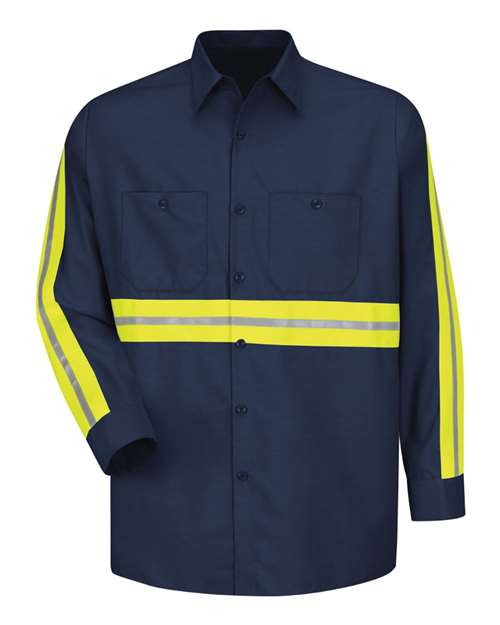 BLANK SP14ET Men's Tall Industrial Enhanced-Visibility Long Sleeve Work Shirt