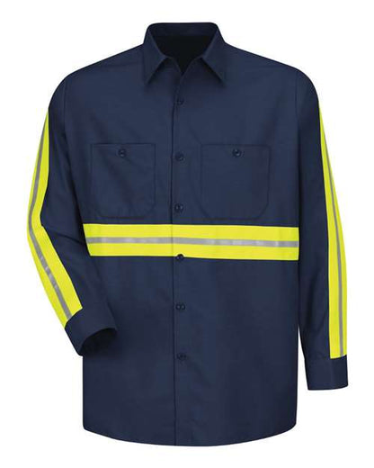 BLANK SP14ET Men's Tall Industrial Enhanced-Visibility Long Sleeve Work Shirt
