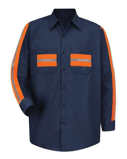 BLANK SP14ET Men's Tall Industrial Enhanced-Visibility Long Sleeve Work Shirt
