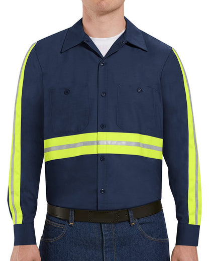 BLANK SP14ET Men's Tall Industrial Enhanced-Visibility Long Sleeve Work Shirt