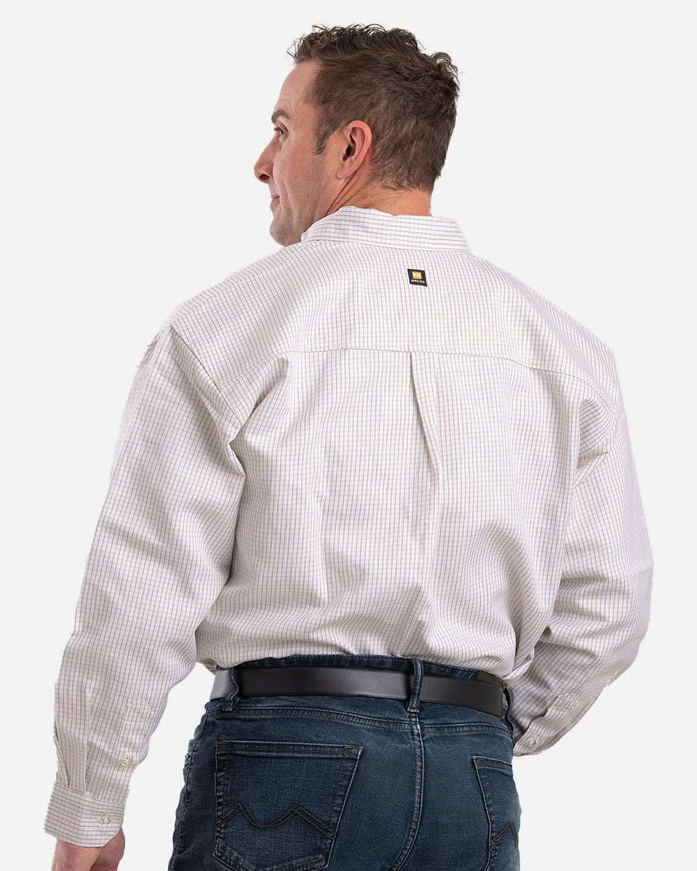 BLANK FRSH21 Men's Flame-Resistant Down Plaid Work Shirt