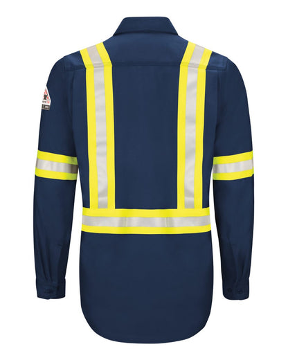 BLANK QS40E Men's iQ Series® Endurance Enhanced-Vis Work Shirt