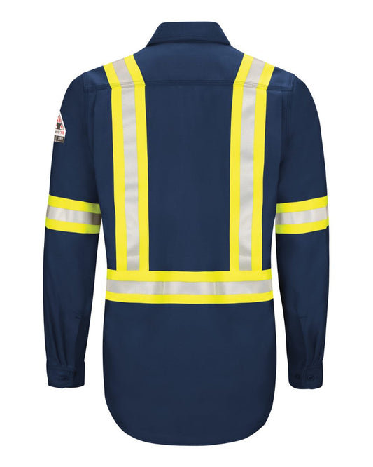 BLANK QS40E Men's iQ Series® Endurance Enhanced-Vis Work Shirt
