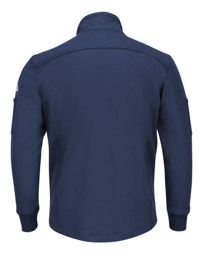 BLANK SEZ2 Men's Zip Front Fleece Jacket-Cotton /Spandex Blend