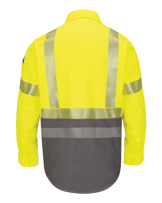 BLANK SLB4H Men's Hi-Visibility Color Block Uniform Shirt - EXCEL FR® ComforTouch® - 7 oz.