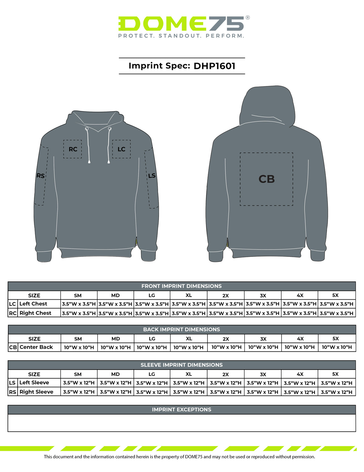 BLANK DHP1601 Hi-Vis Viz-Tuff™ Fleece Pullover Hoodie