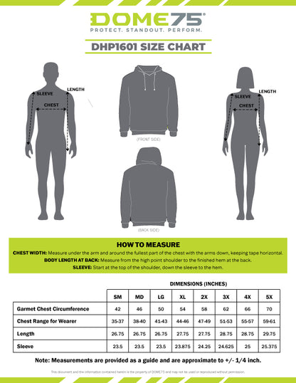 BLANK DHP1601 Hi-Vis Viz-Tuff™ Fleece Pullover Hoodie