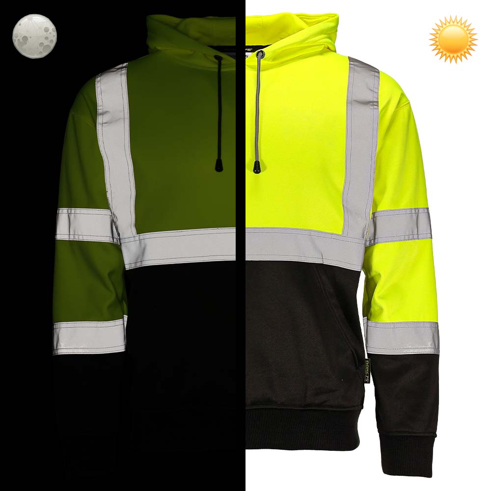 BLANK DHP1632 Hi-Vis Class 3 Viz-Tuff™ Fleece Pullover Hoodie