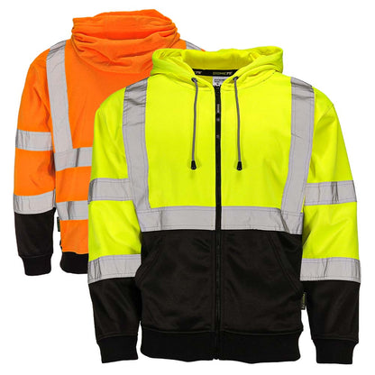 BLANK DHZ1632 Hi-Vis Class 3 Viz-Tuff™ Fleece Full-Zip Hoodie