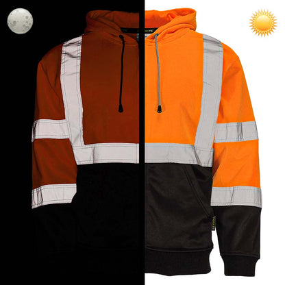 BLANK DHZ1632 Hi-Vis Class 3 Viz-Tuff™ Fleece Full-Zip Hoodie