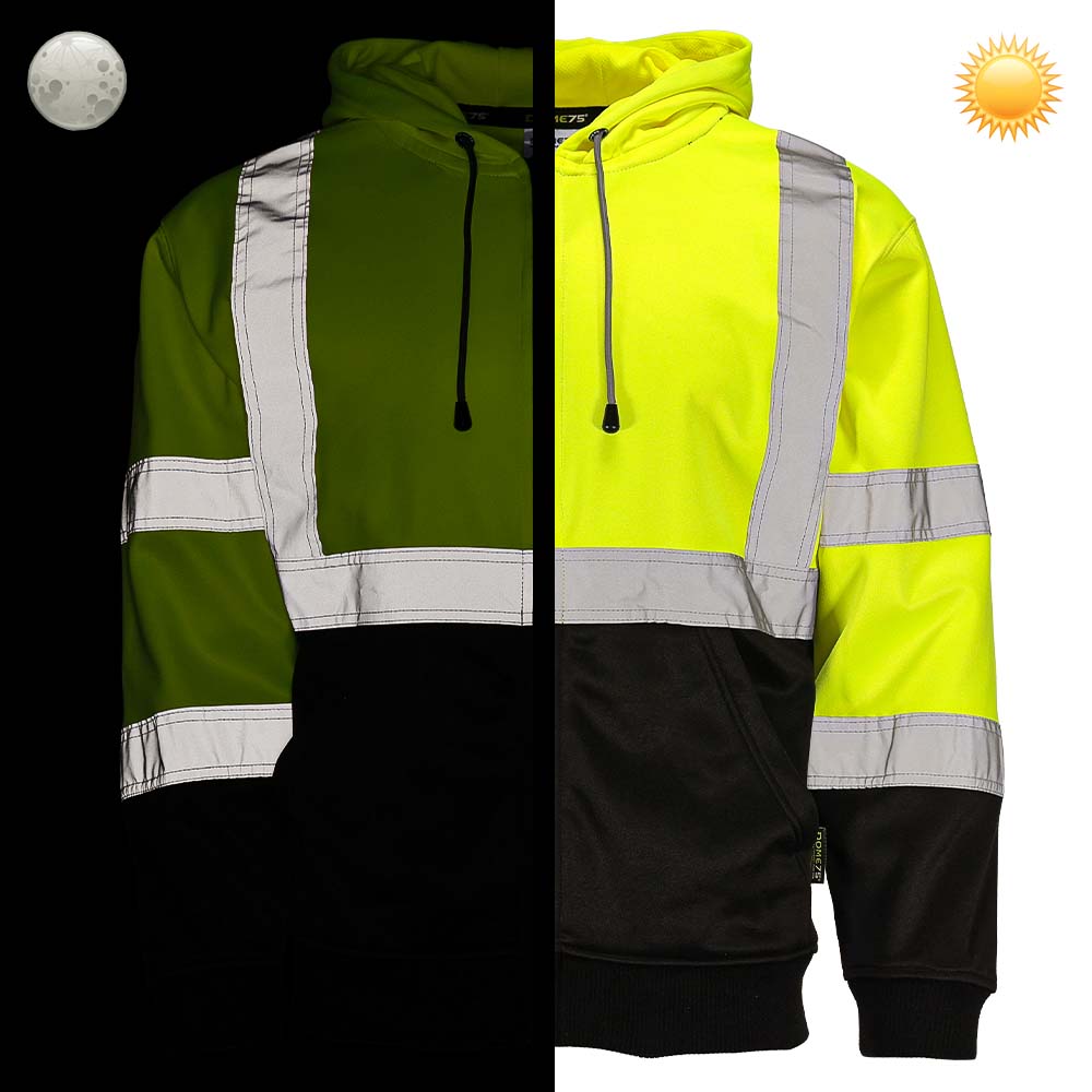 BLANK DHZ1632 Hi-Vis Class 3 Viz-Tuff™ Fleece Full-Zip Hoodie