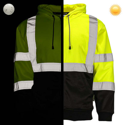 BLANK DHZ1632 Hi-Vis Class 3 Viz-Tuff™ Fleece Full-Zip Hoodie