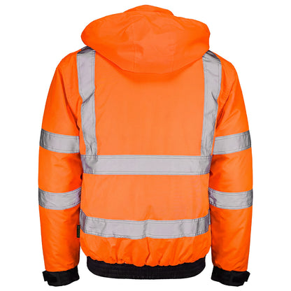 DJB3832 Hi-Vis Class 3 Black Bottom Thermal Bomber Jacket