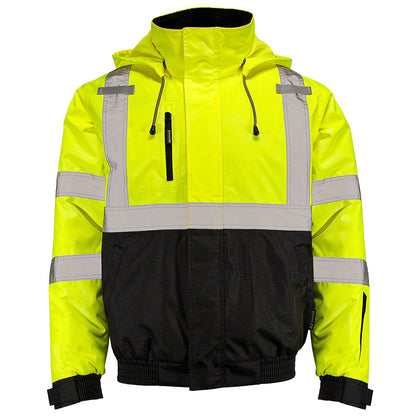 DJB3832 Hi-Vis Class 3 Black Bottom Thermal Bomber Jacket