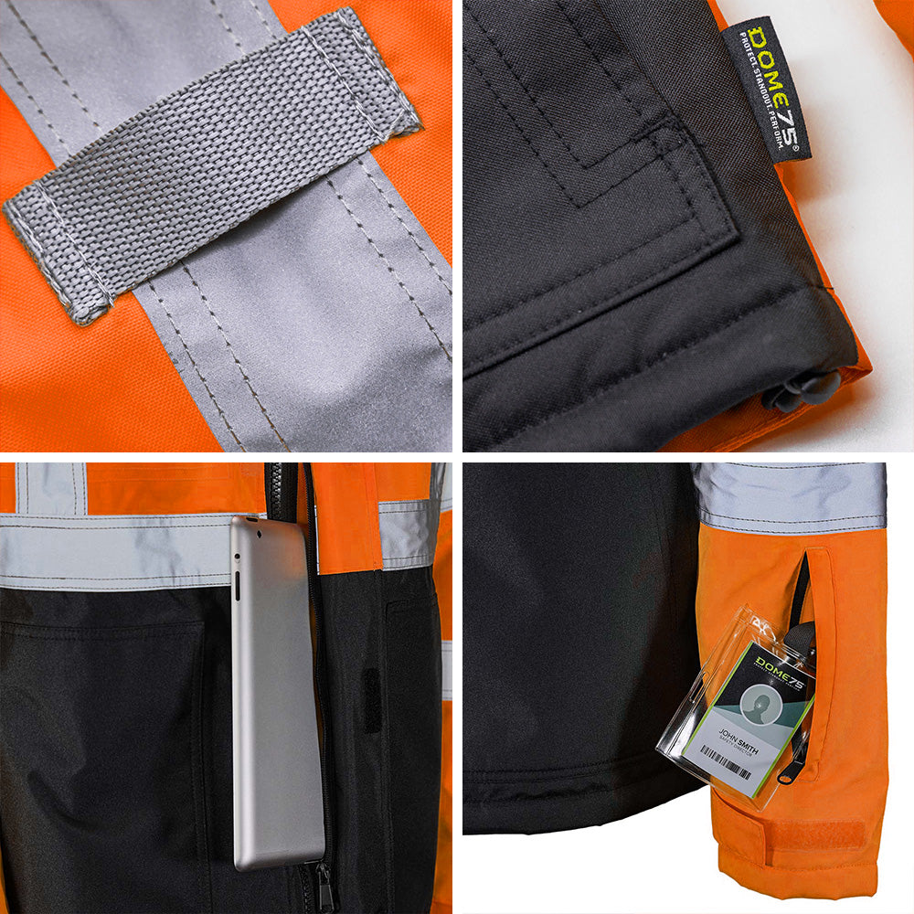 BLANK DJC3632 Class 3 Hi-Vis Black Bottom Chore Coat