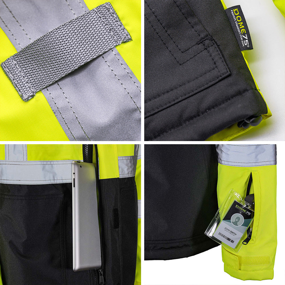 BLANK DJC3632 Class 3 Hi-Vis Black Bottom Chore Coat
