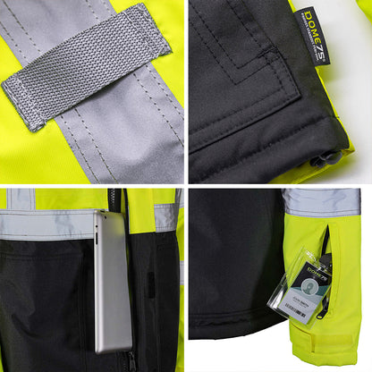 BLANK DJC3632 Class 3 Hi-Vis Black Bottom Chore Coat