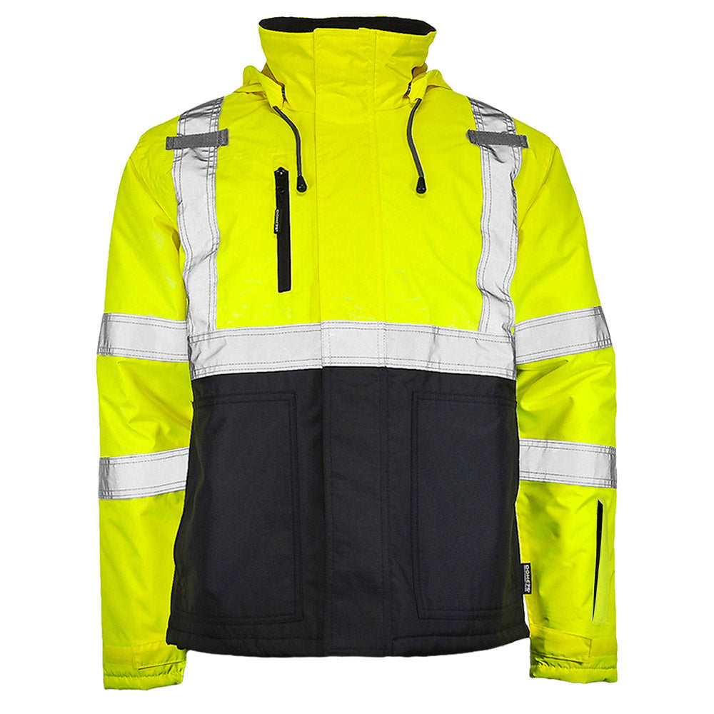 BLANK DJC3632 Class 3 Hi-Vis Black Bottom Chore Coat