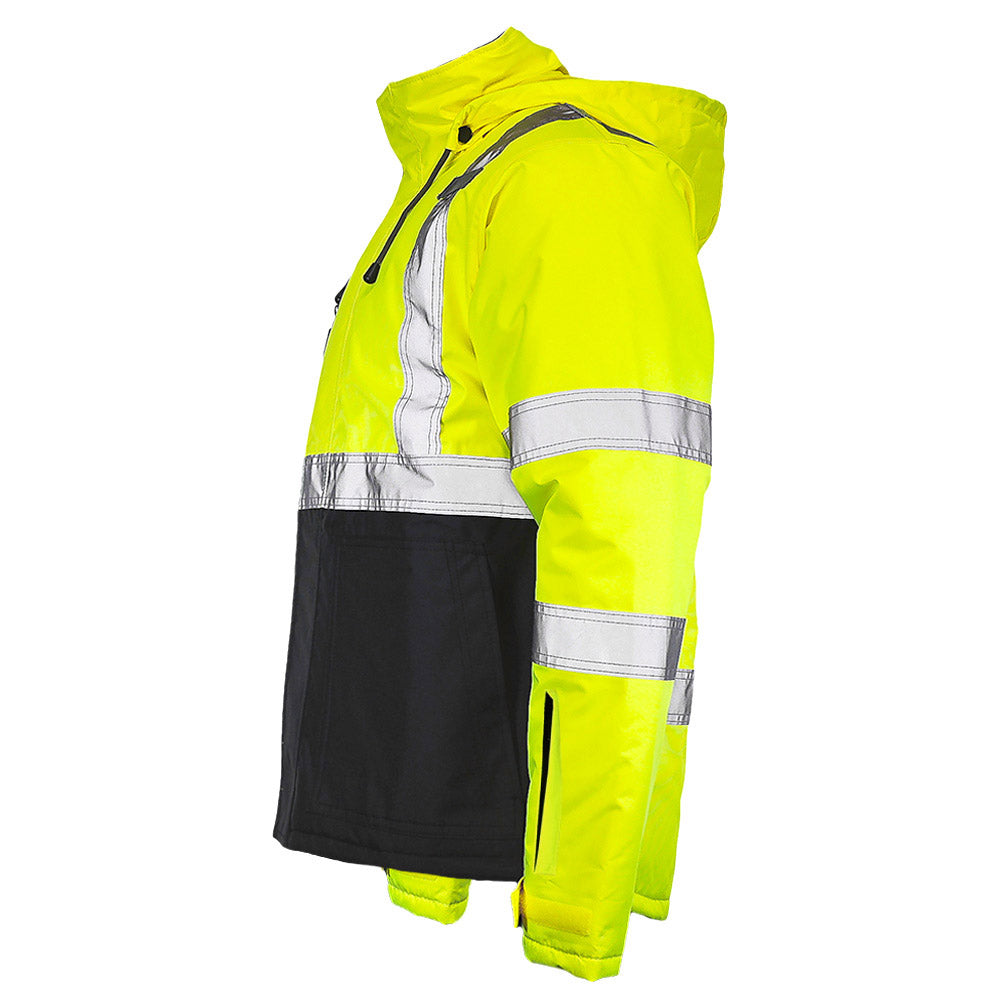 BLANK DJC3632 Class 3 Hi-Vis Black Bottom Chore Coat
