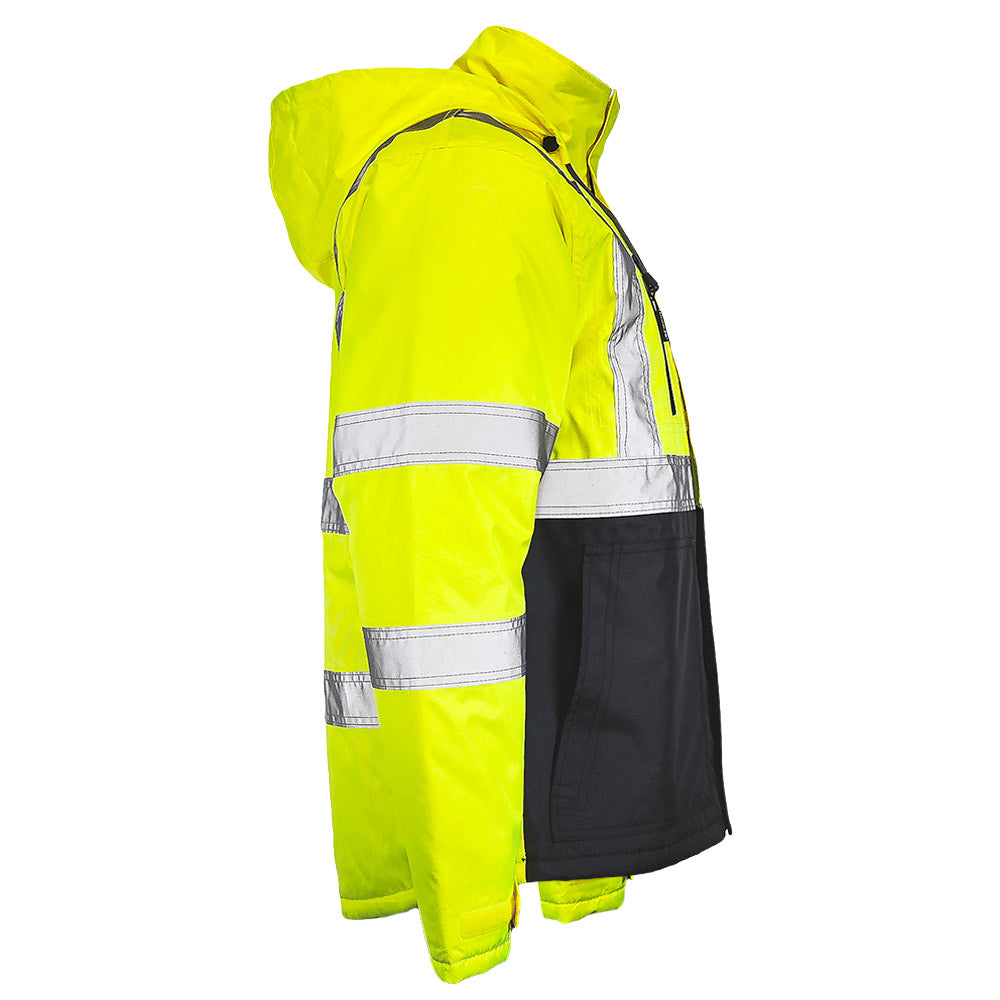 BLANK DJC3632 Class 3 Hi-Vis Black Bottom Chore Coat