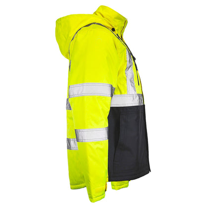 BLANK DJC3632 Class 3 Hi-Vis Black Bottom Chore Coat