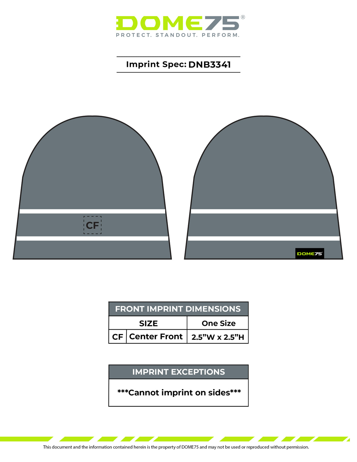 BLANK DNB3341 Hi-Vis Reflective Thermal Beanie
