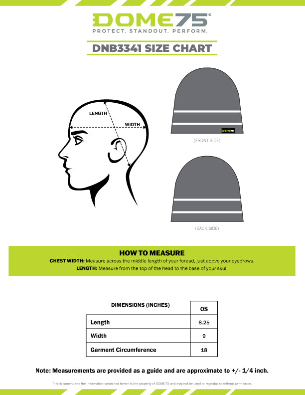 BLANK DNB3341 Hi-Vis Reflective Thermal Beanie