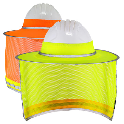 BLANK DNS843 Mesh Hard Hat Sun Brim with Drape