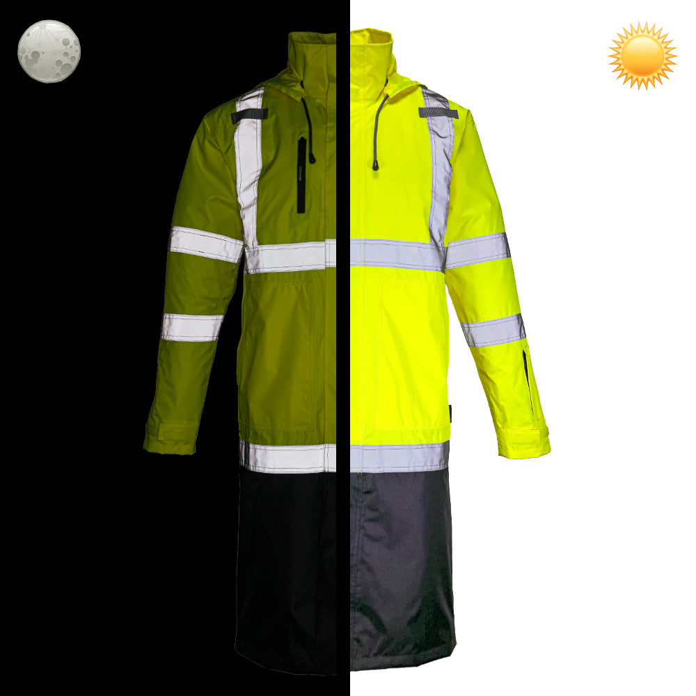 BLANK DRT3432 Hi-Vis Class 3 Rain Trench Coat