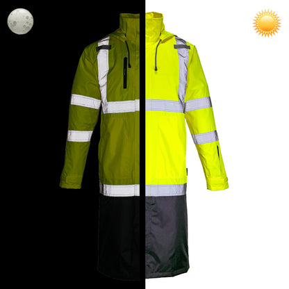 BLANK DRT3432 Hi-Vis Class 3 Rain Trench Coat