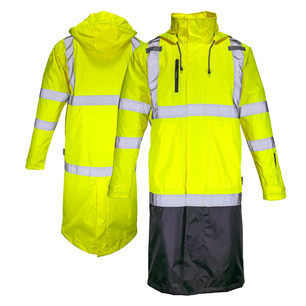 BLANK DRT3432 Hi-Vis Class 3 Rain Trench Coat