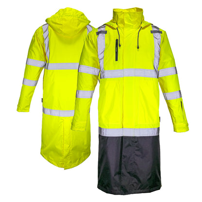 BLANK DRT3432 Hi-Vis Class 3 Rain Trench Coat