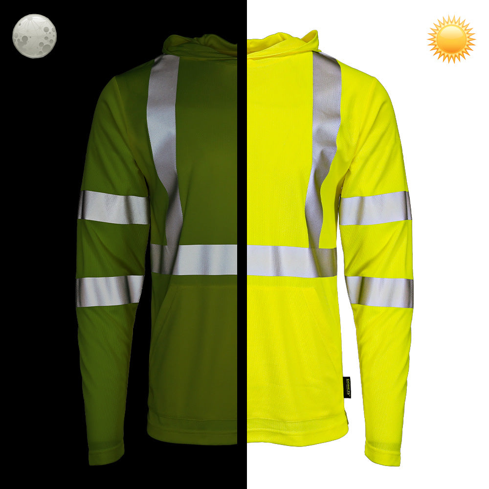 BLANK DSH1431 Class 3 Long Sleeve Hooded Safety Shirt