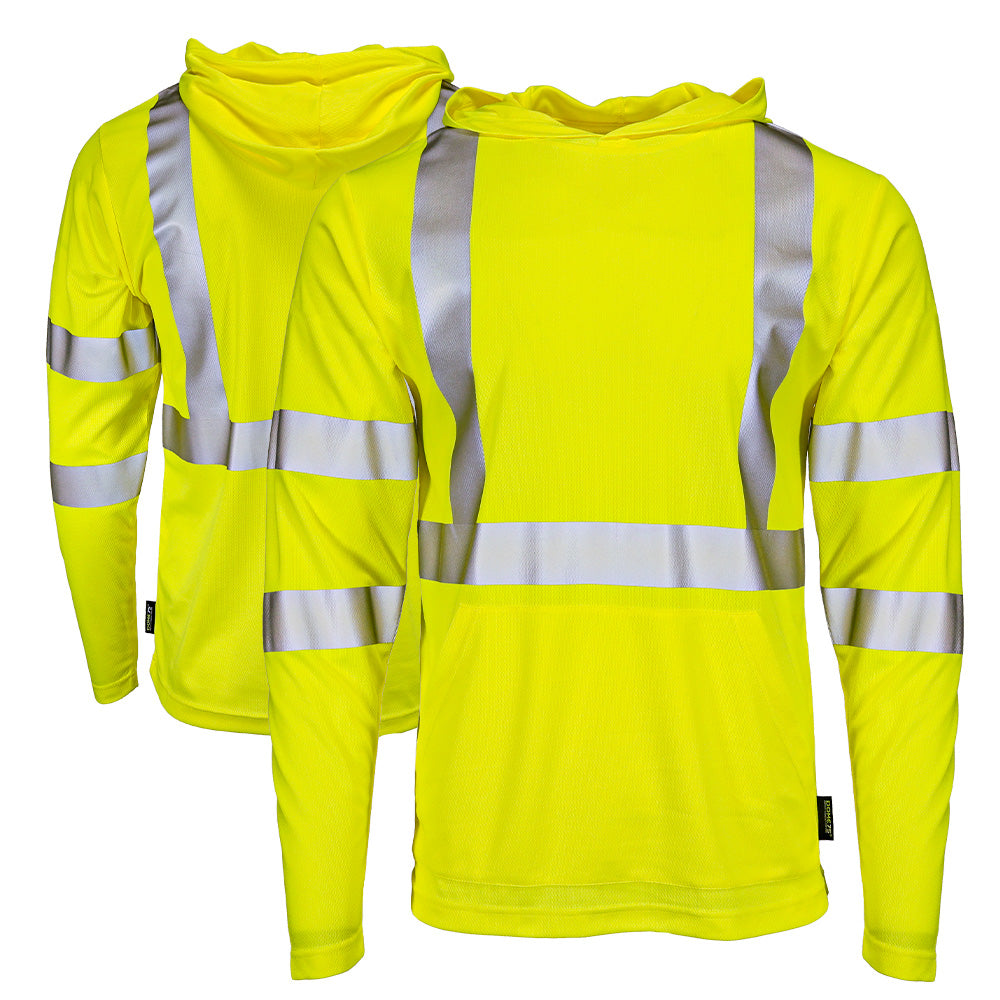 BLANK DSH1431 Class 3 Long Sleeve Hooded Safety Shirt