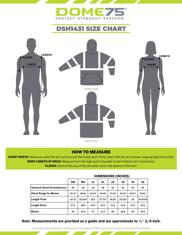 BLANK DSH1431 Class 3 Long Sleeve Hooded Safety Shirt