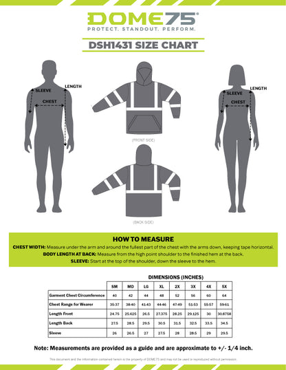 BLANK DSH1431 Class 3 Long Sleeve Hooded Safety Shirt