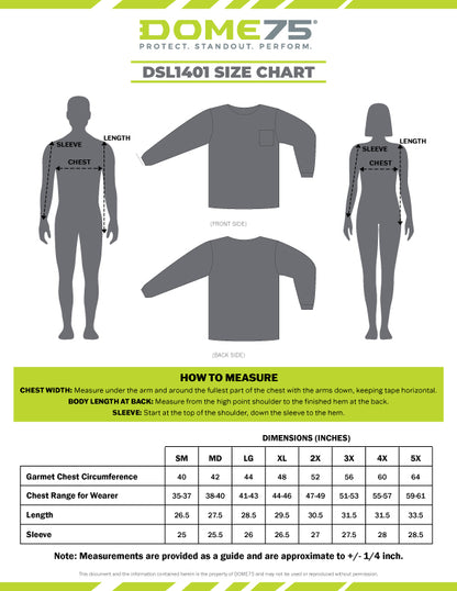 BLANK DSL1401 Hi-Vis Viz-Dri™ Long Sleeve Safety Shirt