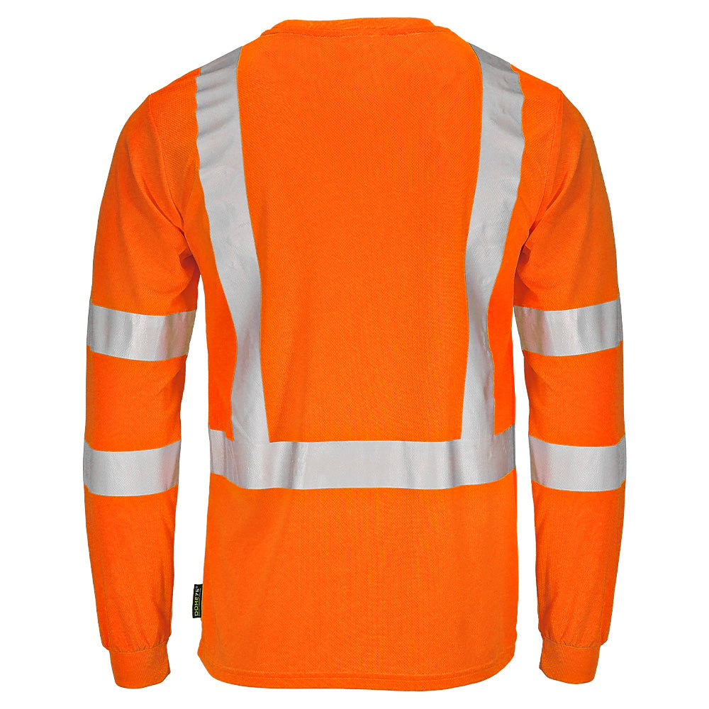 BLANK DSL1432 Hi-Vis Class 3 Black Bottom Viz-Dri™ Long Sleeve Safety Shirt