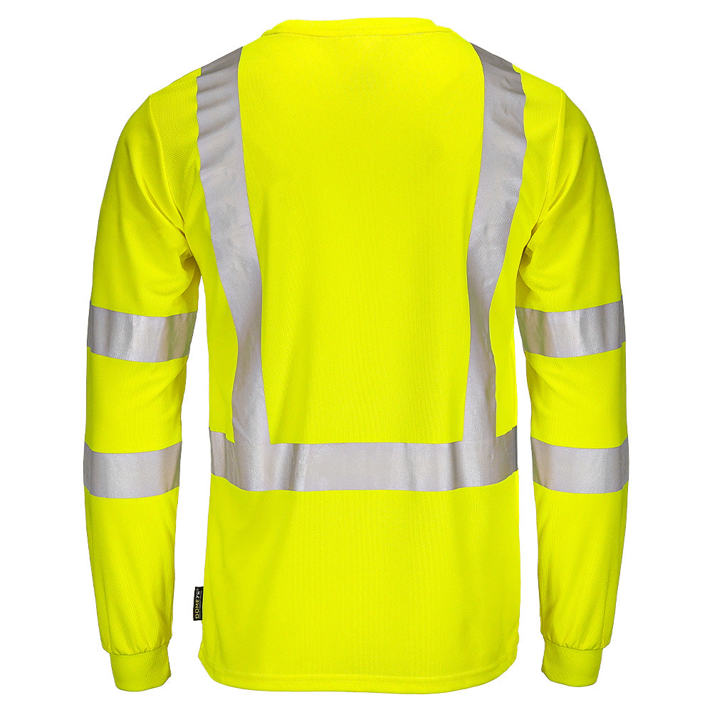 BLANK DSL1432 Hi-Vis Class 3 Black Bottom Viz-Dri™ Long Sleeve Safety Shirt