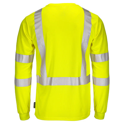 BLANK DSL1432 Hi-Vis Class 3 Black Bottom Viz-Dri™ Long Sleeve Safety Shirt