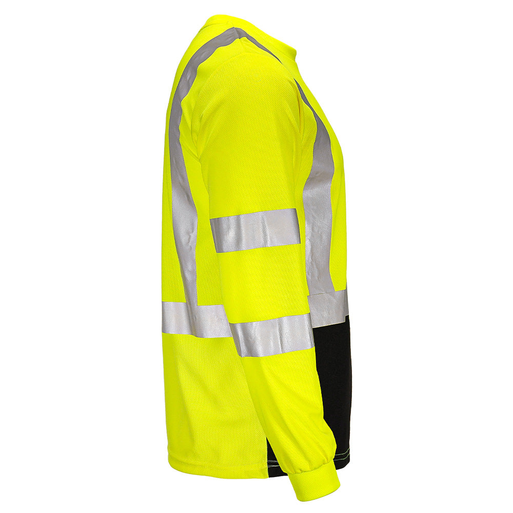 BLANK DSL1432 Hi-Vis Class 3 Black Bottom Viz-Dri™ Long Sleeve Safety Shirt