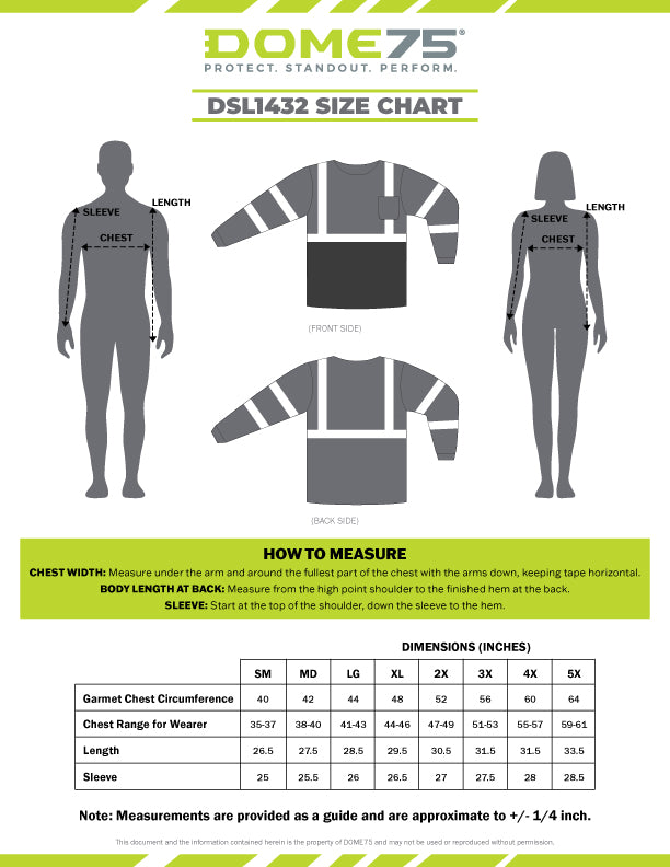 BLANK DSL1432 Hi-Vis Class 3 Black Bottom Viz-Dri™ Long Sleeve Safety Shirt