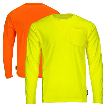 BLANK DSL2601 Hi-Vis Viz-Tuff™ Jersey Long Sleeve Pocket Safety Shirt