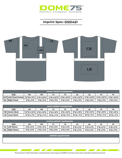 BLANK DSS1421 Hi-Vis ANSI Class 2 Viz-Dri™ Safety T-Shirt