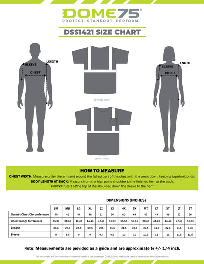 BLANK DSS1421 Hi-Vis ANSI Class 2 Viz-Dri™ Safety T-Shirt