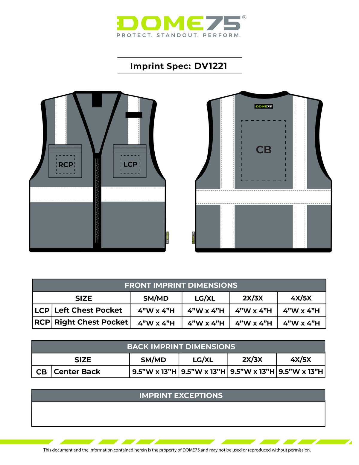 BLANK DV1041/DV1081 Enhanced Visibility Identification Safety Vests