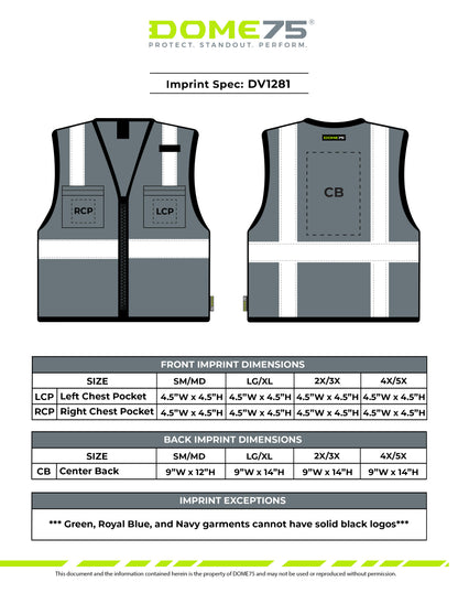 DV1281 Enhanced Visibility Identification Mesh Safety Vest